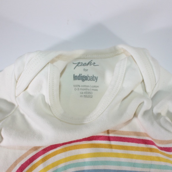 !NDIGOBABY Rainbow Frilly One Piece Bodysuit 0-3 M - Picture 3 of 4
